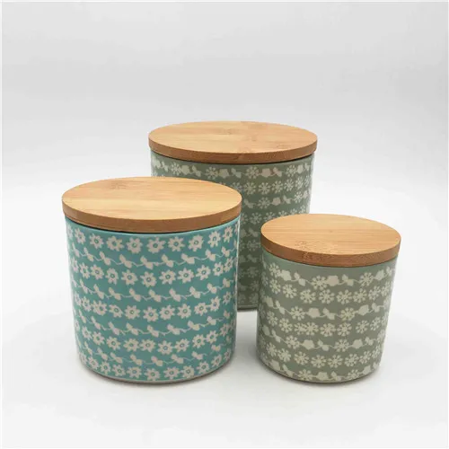 Custom design ceramic white canister rubber seals for ceramic canisters food jars with lids