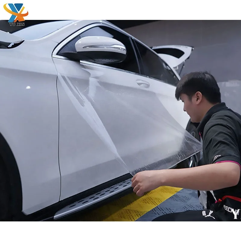 PPF-U Automotive Vinyl Wrap Clear Gloss Vinyl Self-Adhesive 5ftx49.2ft Roll Protective 6.5Mil TPH PPF Car Paint Protection Film