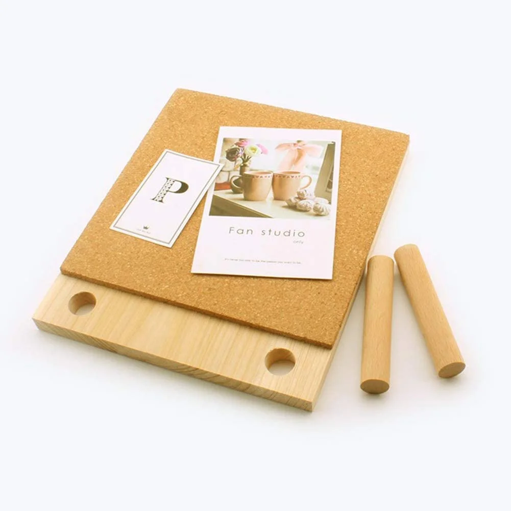 
Desktop Bulletin Cork Board on Mini Hanging Tack Message Memo Picture Board for Home Office School 