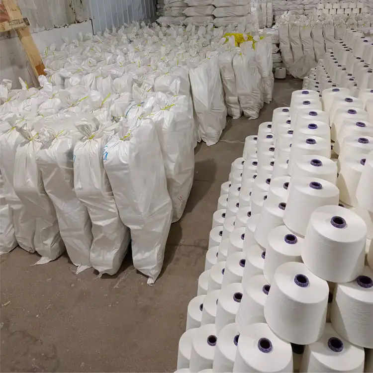 Factory Outlet Combed Compact Spinning 18s 100% Cotton Raw White For Bleaching And Dyeing Knitting & Weaving Cone Yarn