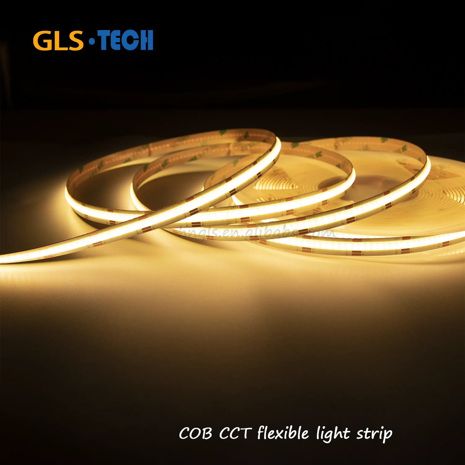 Гибкая полоса COB CCT двухцветная лампа шириной 5/8/10 мм 2 линии 3 Регулируемая Цветовая температура 2700K-6500K