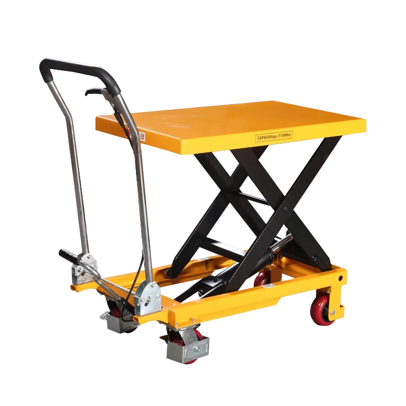 Manual mini Foot Pump Type Scissor Lift Table Cart HK150