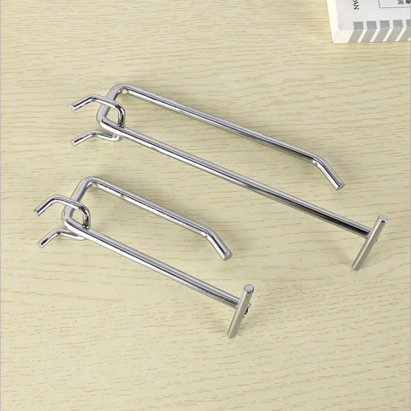 Supermarket small metal wall double line hook industrial pegboard hooks