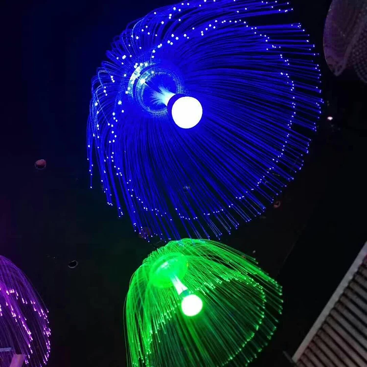 Высококачественное настраиваемое украшение звездного неба, праздничное наружное светодиодное освещение из оптического волокна с Медузой