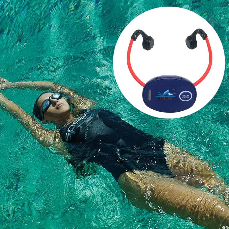 
Waterproof Wireless Swimming Training Real Time Communication Wireless Walkie Talkie Open Ear Bone Conduction Headphone Receiver 