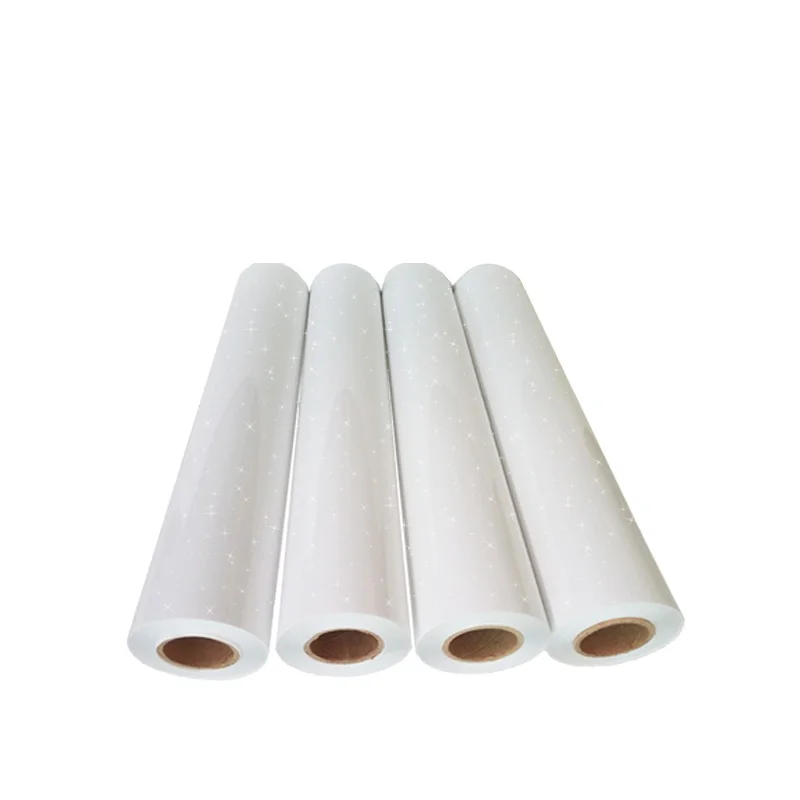 2024 wholesale gold flashlight dtf pet film glitter direct to film transfer dtf glitter printing film roll 60 cm 30cm