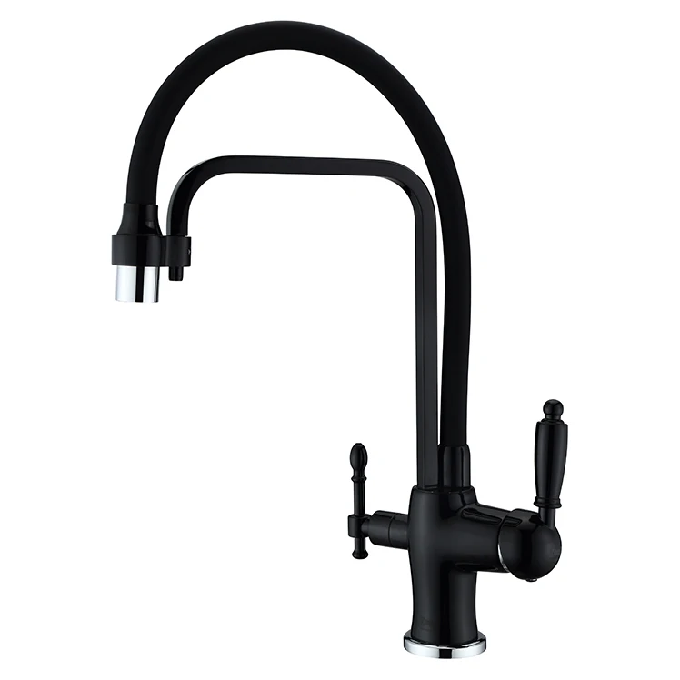 Hot and cold water Kitchen Faucet  360 degrees brass Flexible Pull out Kitchen Mixer Faucet Tap