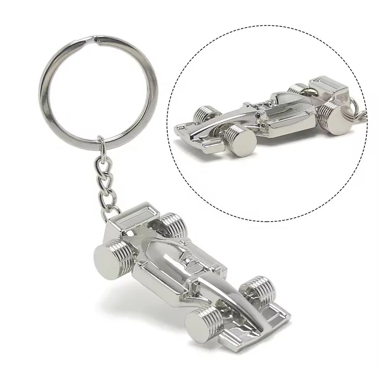 Key chain For Cars Custom Red Color 3D Racing Car Metal Keychain