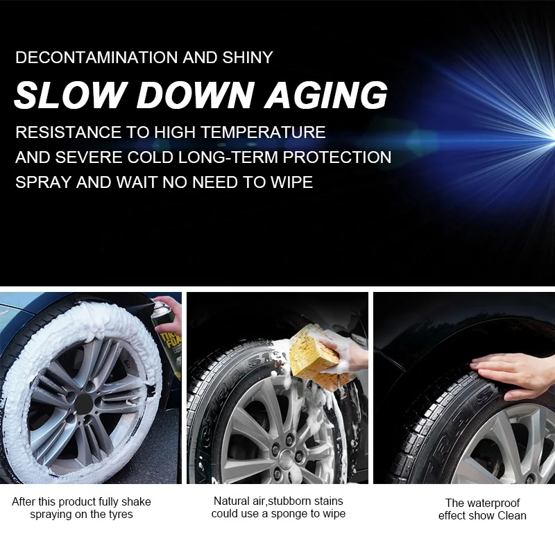 Tire polish tire shine spray