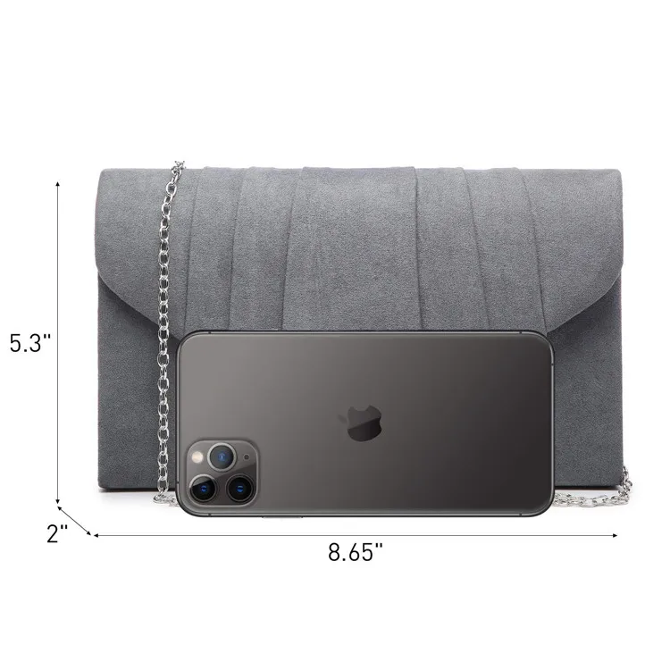 Оптовая продажа, Свадебный Кошелек для невесты, бархатный плиссированный клатч-конверт, женский клатч, вечерняя сумка