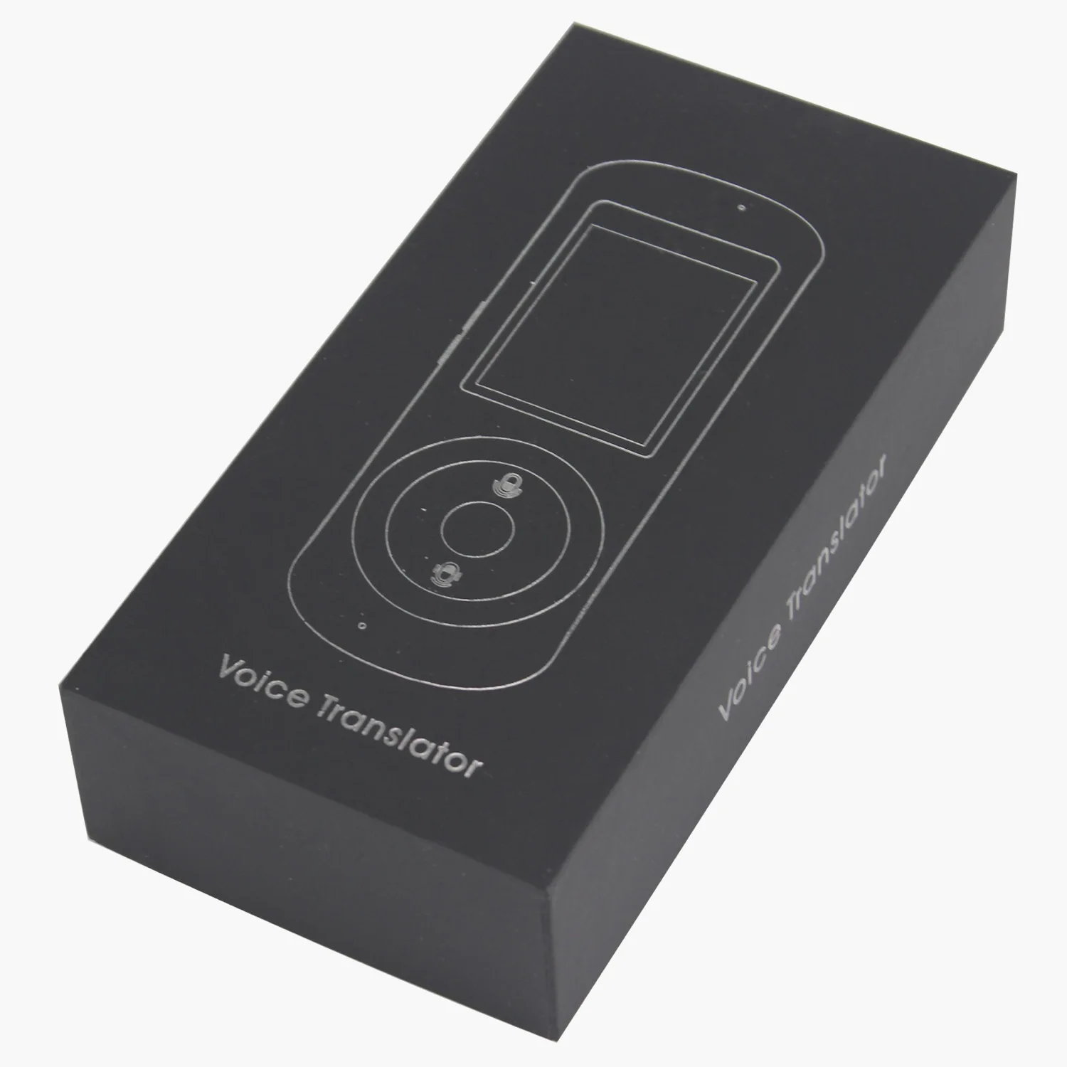 
Bespoke Plain Eco Square Silver Hot Stamping Black Packaging Boxes For Electronic Translator Products 