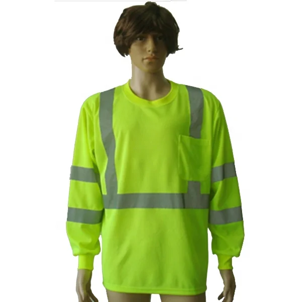 100%Polyester Reflective Security Hi Vis Safety Shirt