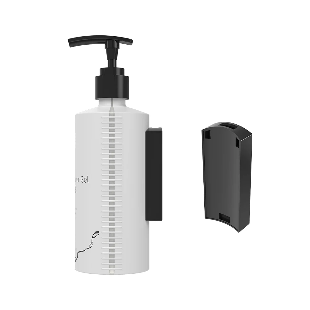 Waterproof Suction Wall Black Type Anti-Rust Free Drilling Steel Toilet Bathroom Rack Shelf