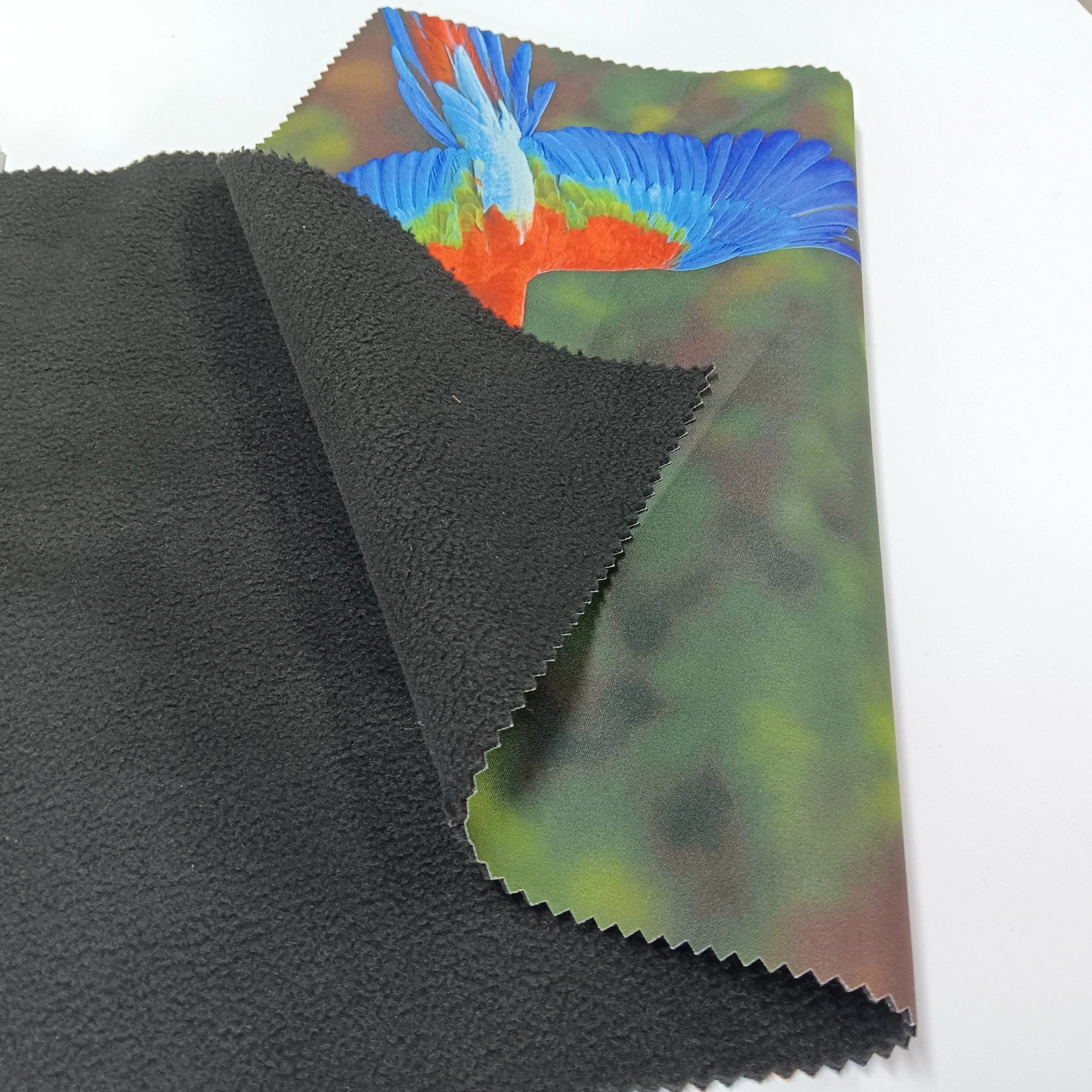 Digital printing 4 way stretch  warm  waterproof polar fleece polyester for overcoat fabric