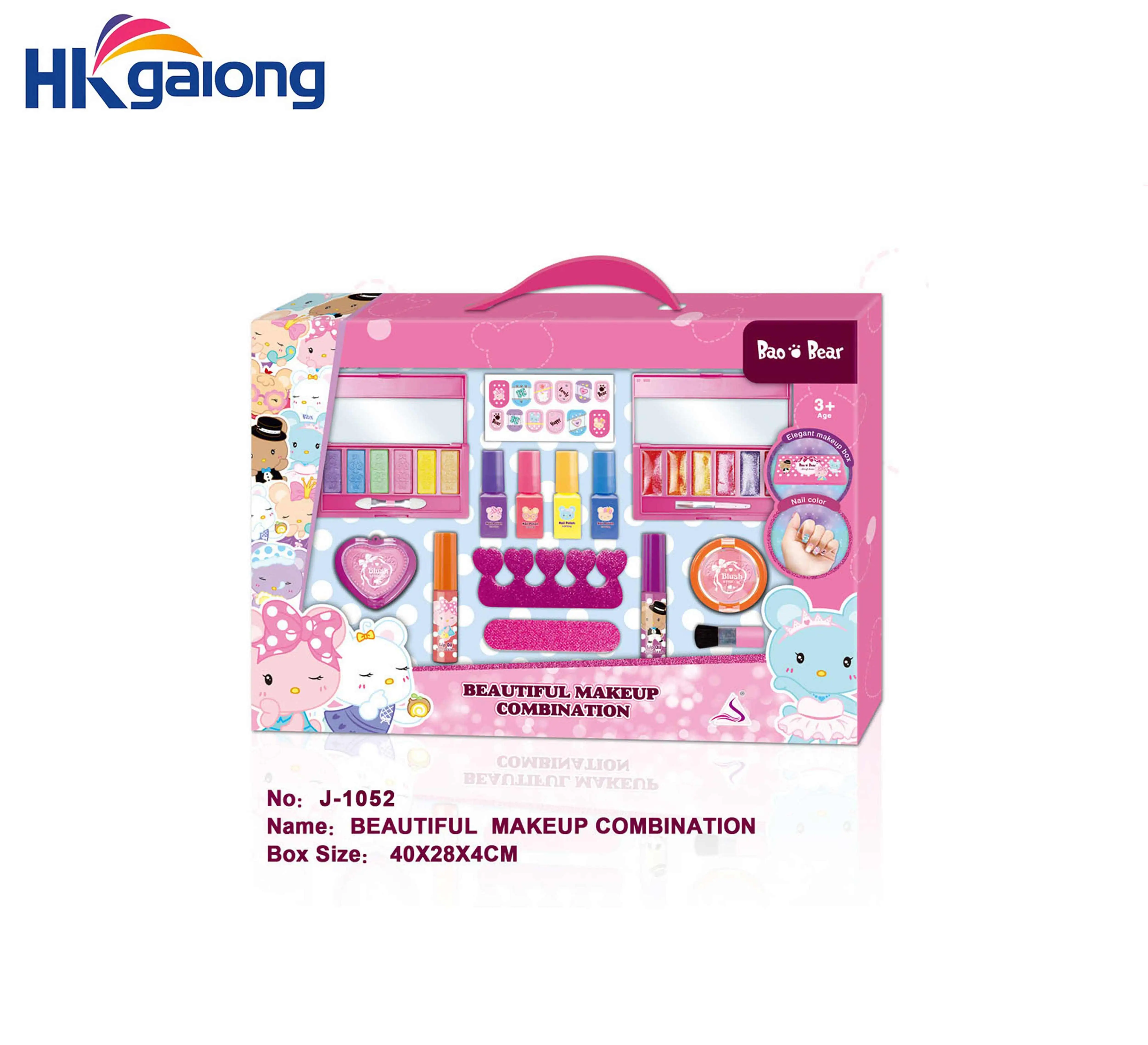 Factory direct sale kids make up set  cosmetic princess suitcase for Children