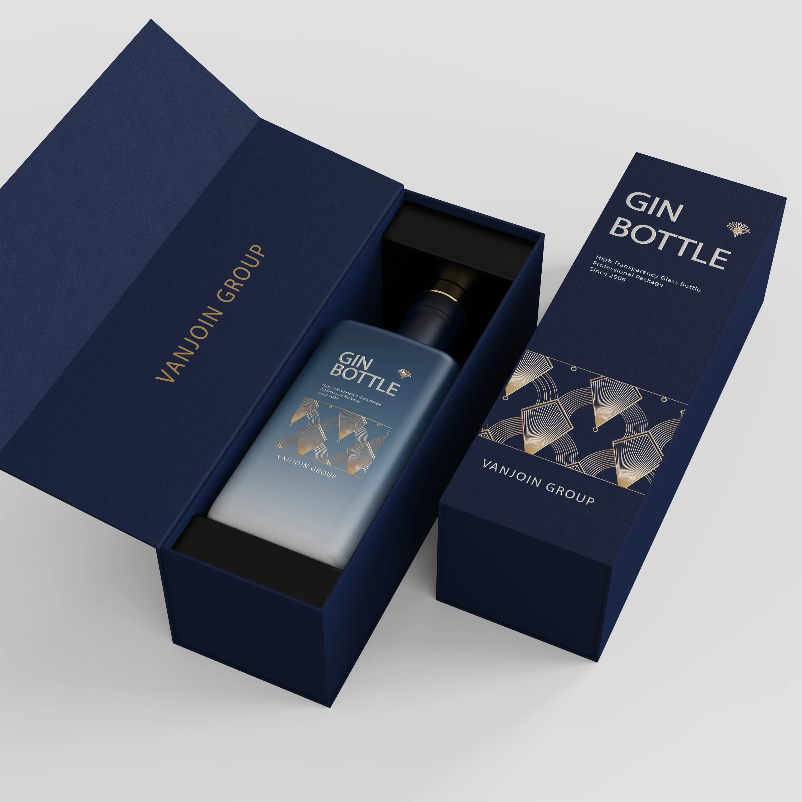 Customization 750ml Vintage Square Glass Bottles for Korean Alcoholic Beverage Rectangle Glass Whiskey Bottle Silk Printing