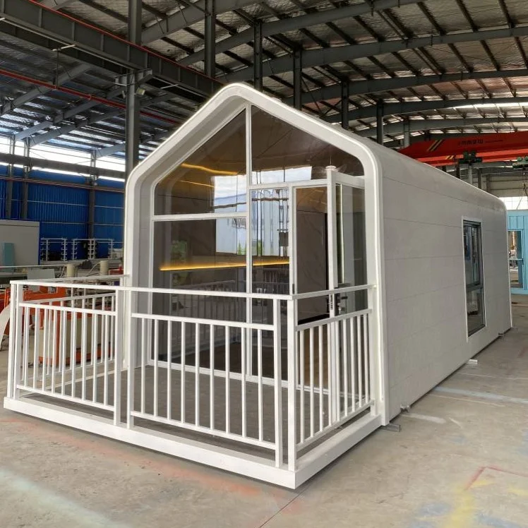 Prefab steel frame wooden house for sale