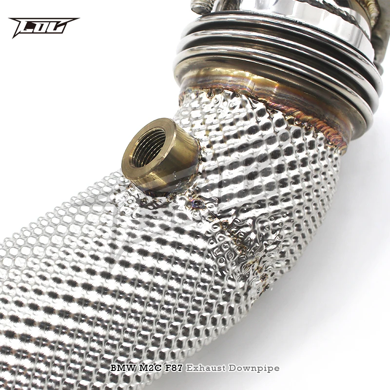 OEM Stainless Steel Downpipe For BMW M2C M2 Competition F87 3.0T 2023 Racing Car Free Flow Exhaust Pipes With Heat Shield