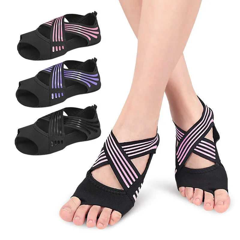 Delicate Fitness Accessories Good Slip Resistance Women Light Non-slip Five Toed Yoga Socks For Dance Ballet Pilates Shoes