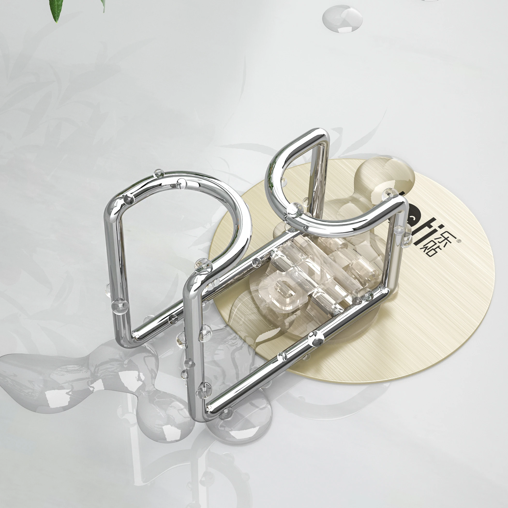 Low MOQ Bathroom Accessories Wall Mounted Stainless Steel Basin Storage Rack