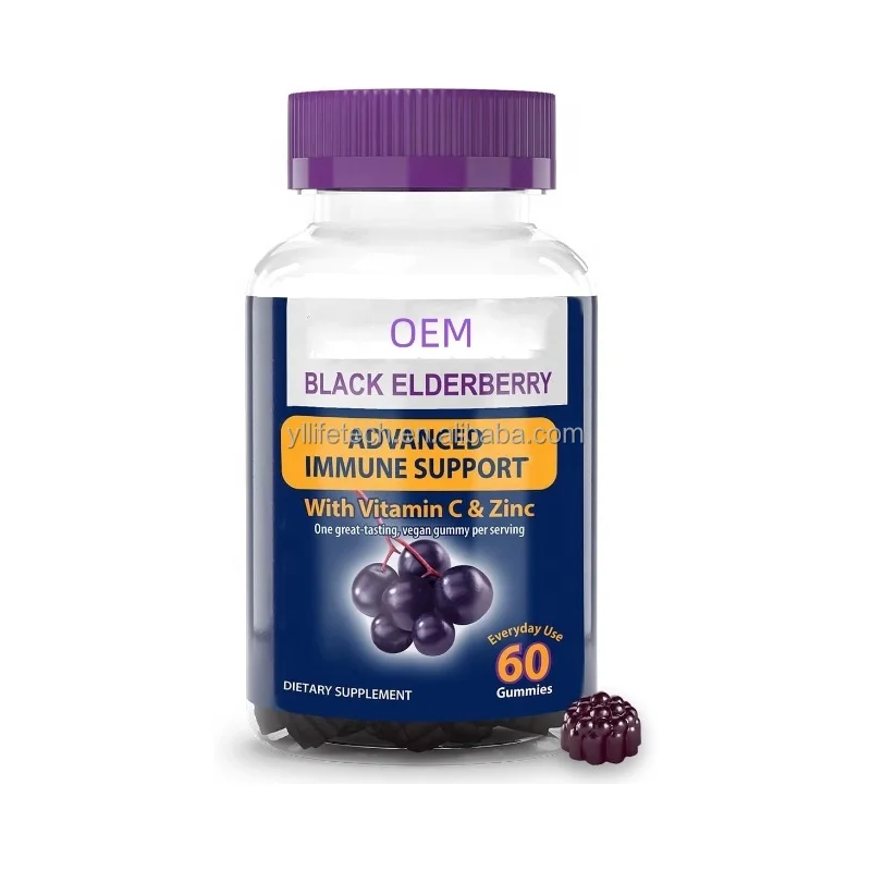 Sambucol Black Elderberry Gummies with Vitamin C and Zinc Healthy food collagen Supplement Vitamins