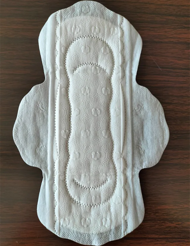 Hot sell woman breathable film sanitary cotton pads from Chinese sanitary pad factory