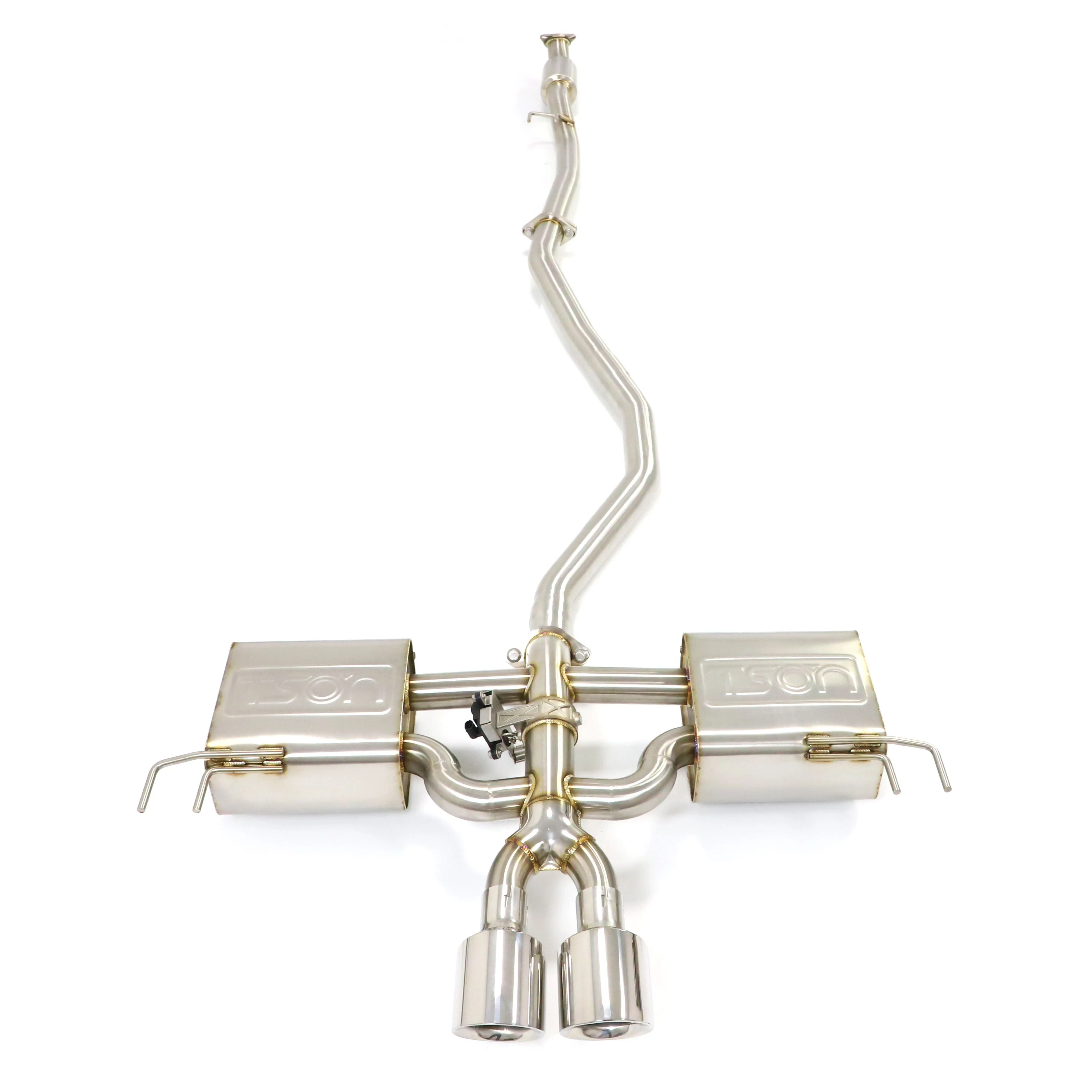 Высококачественная выхлопная система из нержавеющей стали 304 толщиной 1,5 мм для глушителя хэтчбека Honda civic