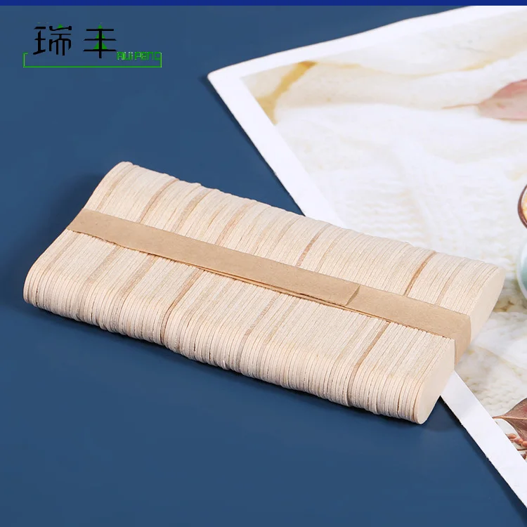 75mm bundled grade A birch wood disposable mini ice cream spoon