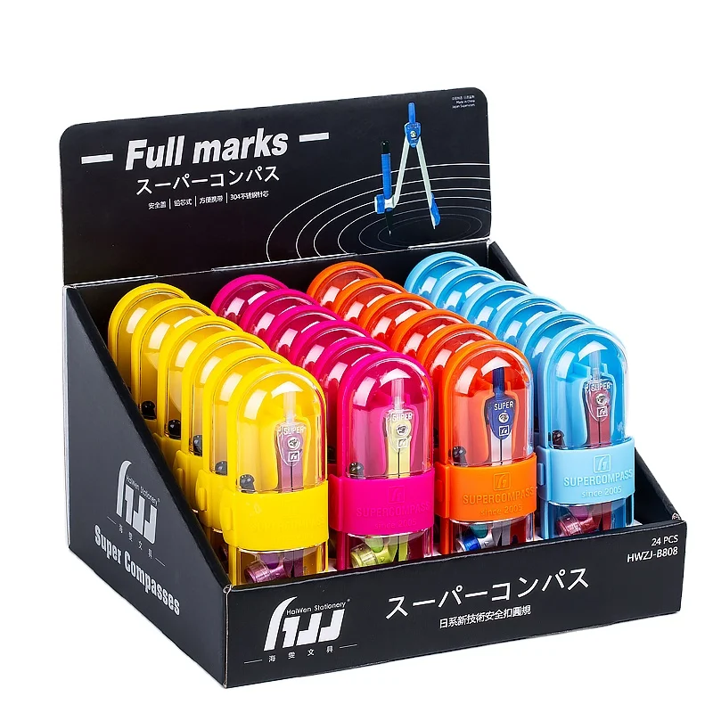 Качественный цветной безопасный Компас для рисования отличное качество набор компасов школы