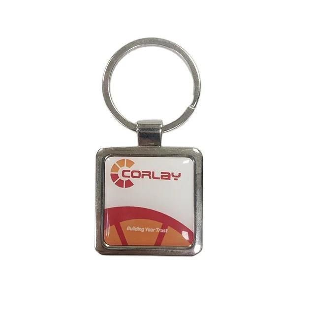 custom advertising stainless steel  keyholder keyring promotion gift keychain for bank log printing