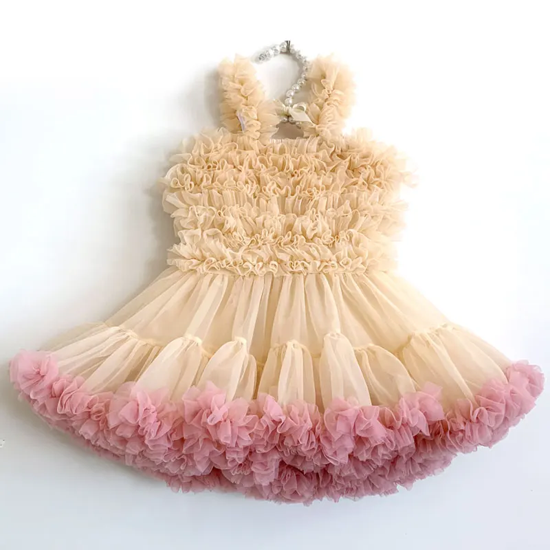Wholesale Princess baby girls party wear birthday summer tutu puffy dress