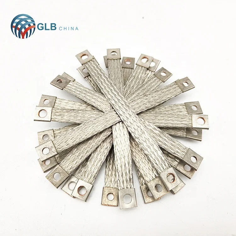Factory High Quality Flexible Earth Bonding Strap High Current Braided Copper Strip Copper Braided Shunt Product