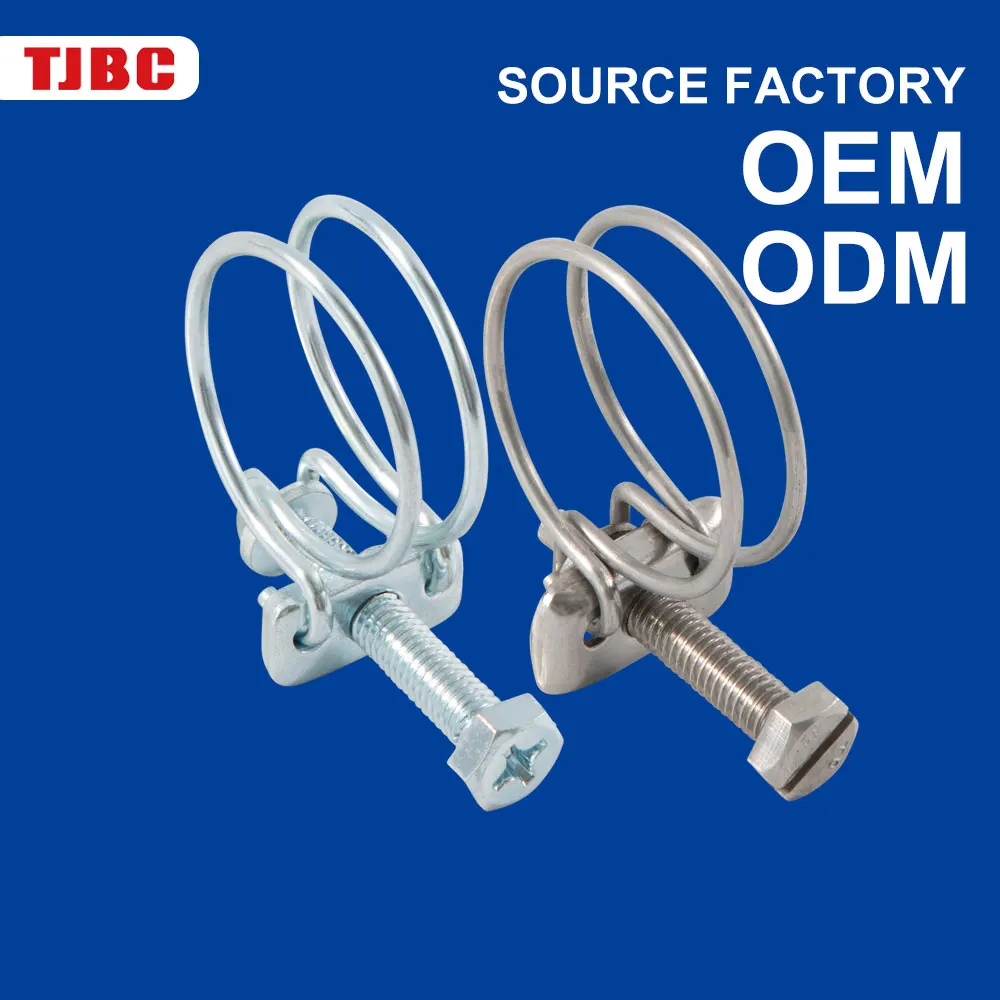 High quality adjustable gas water oil pipe double wire rope clamp