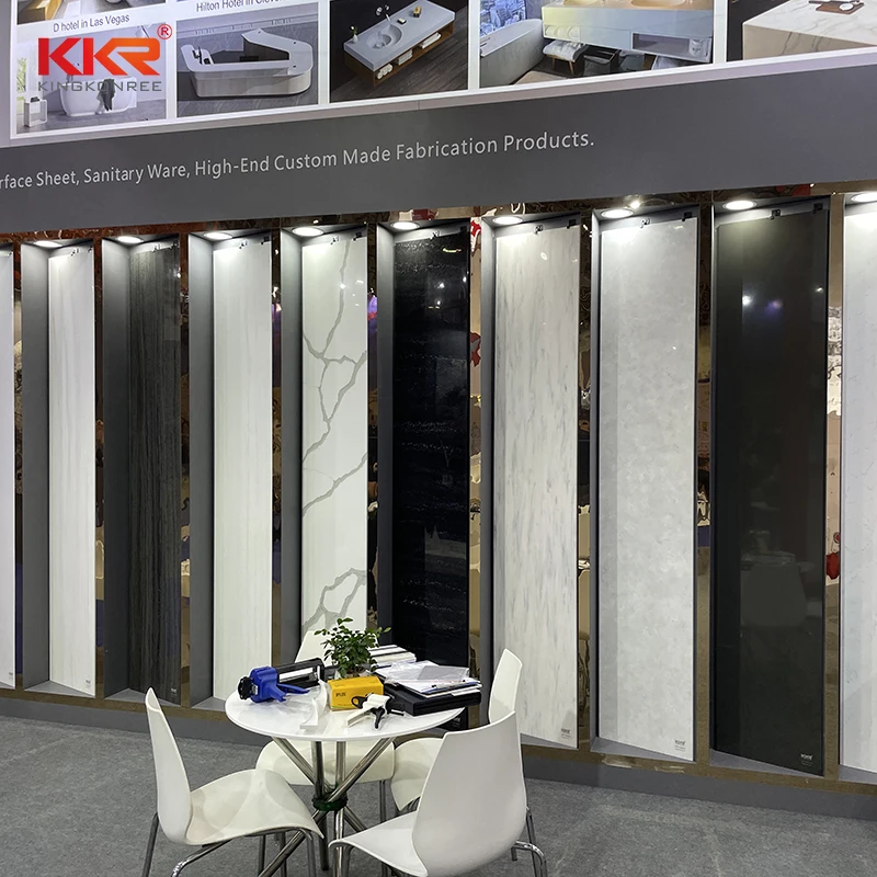 Завод KKR оптовая продажа мраморный синий искусственный камень Модифицированный акриловый лист с твердой поверхностью