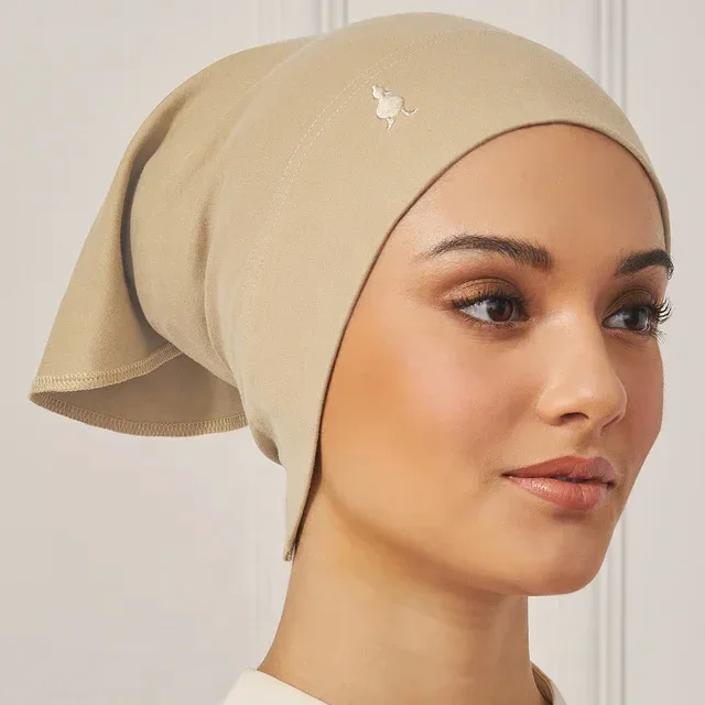 malaysia magic inner anti-bacterial cotton jersey inner hijab Solid Muslim Women open undercap
