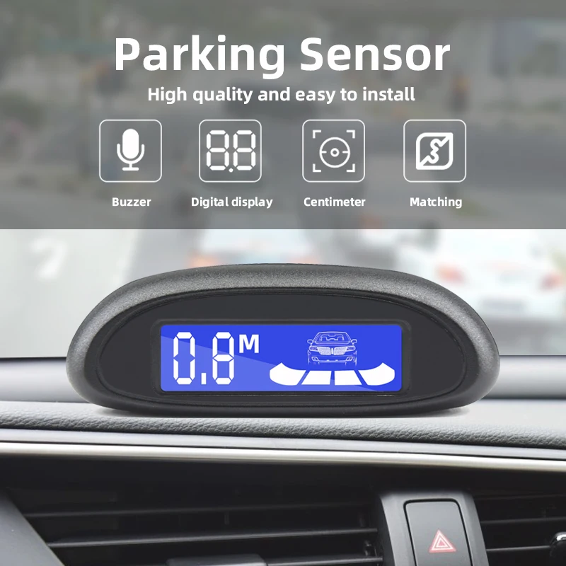 Car Reversing Radar Car Automatic Parktronic LCD Cars Parking Sensor Buzzer Detector System 12V DC Parking Sensor System