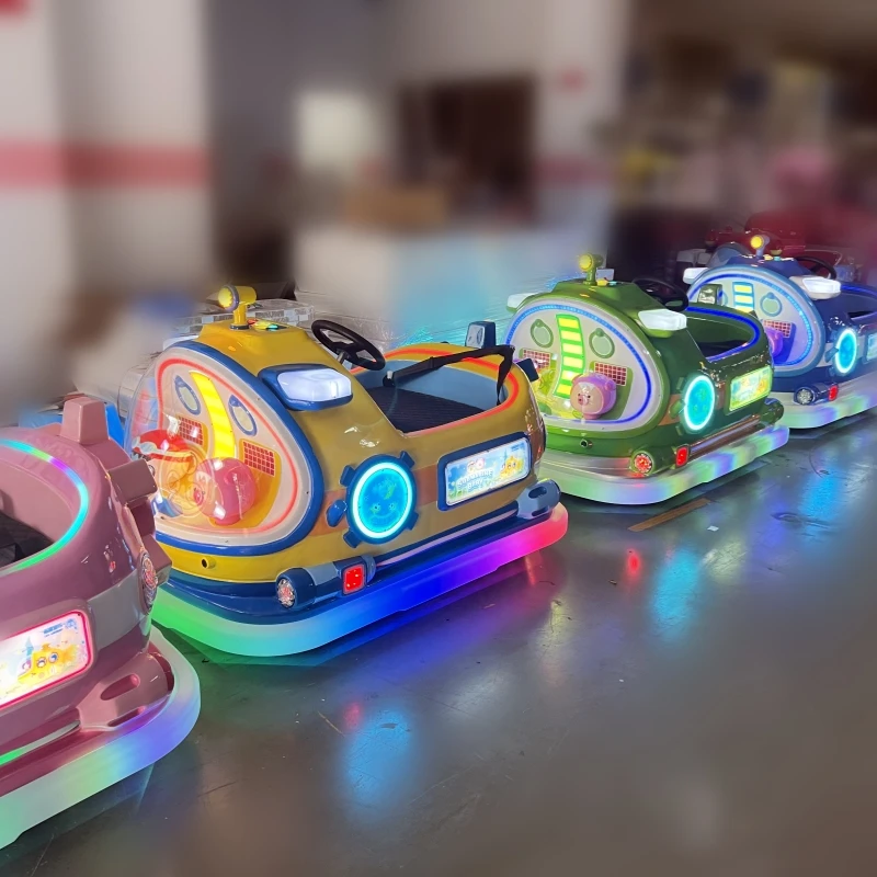 Lovely Yellow Cartoon Other Amusement Park Products 2 Seats Kids Electric Car 24V Outdoor Bumper Car For Fun