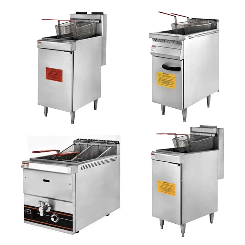 Commercial induction deep fryer electric oil fryer open pot propane deep fat fryer natural gas 75l with timer for restaurant
