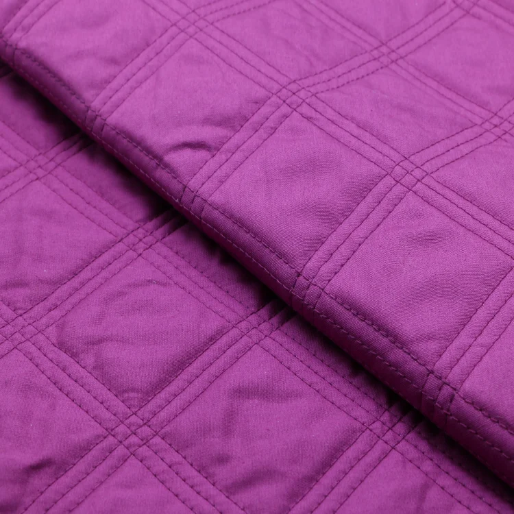 Explosive Models Windproof 100% Cotton 3 line Square Diamond Quilted Fabric for Puffy Makeup Bag