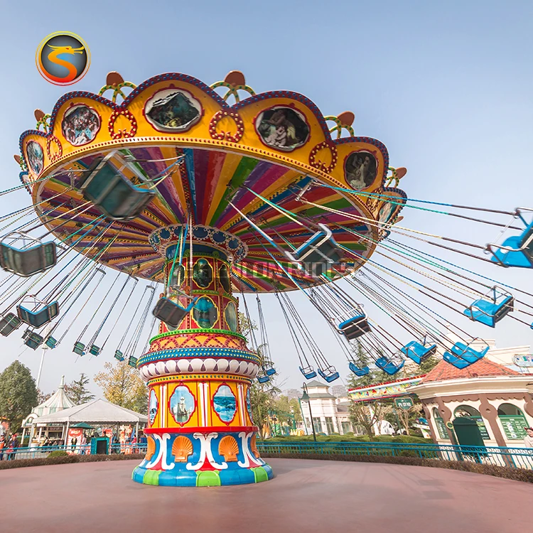 Best selling theme park rides swing 16/24/36 seats flying  chair amusement equipment kids flying chairs amusement games for sale