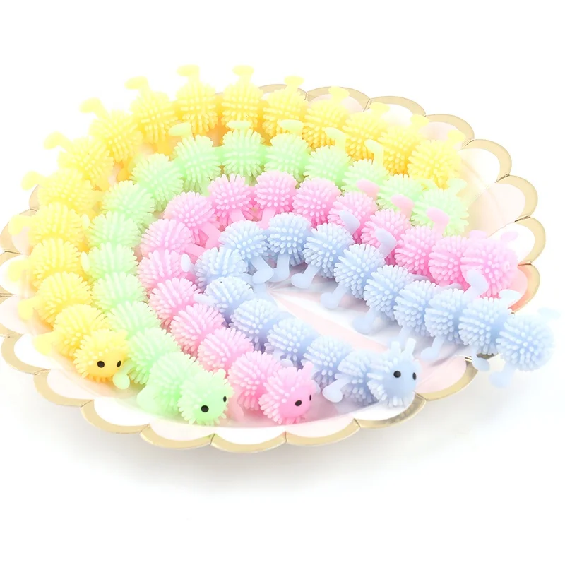 
Huayi TPR Super Stretchy GLowing in the Dark Centipede toy Colorful Fidget sensory toy for stress relief 