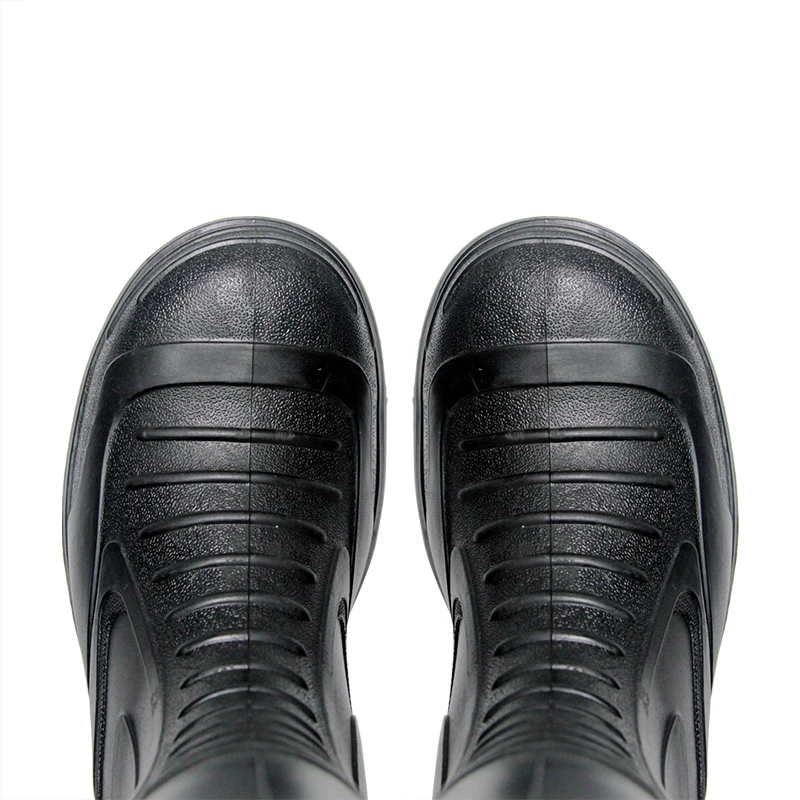 JX-988 черные кожаные длинные резиновые сапоги; Женские резиновые сапоги безопасности очень высокие обувь