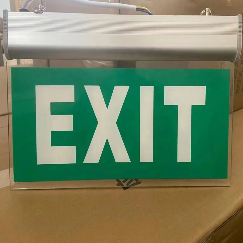 180minutes emergency time 3W LED Emergency Exit Sign Light project lighting solution Exit Sign right lef Emergency Light