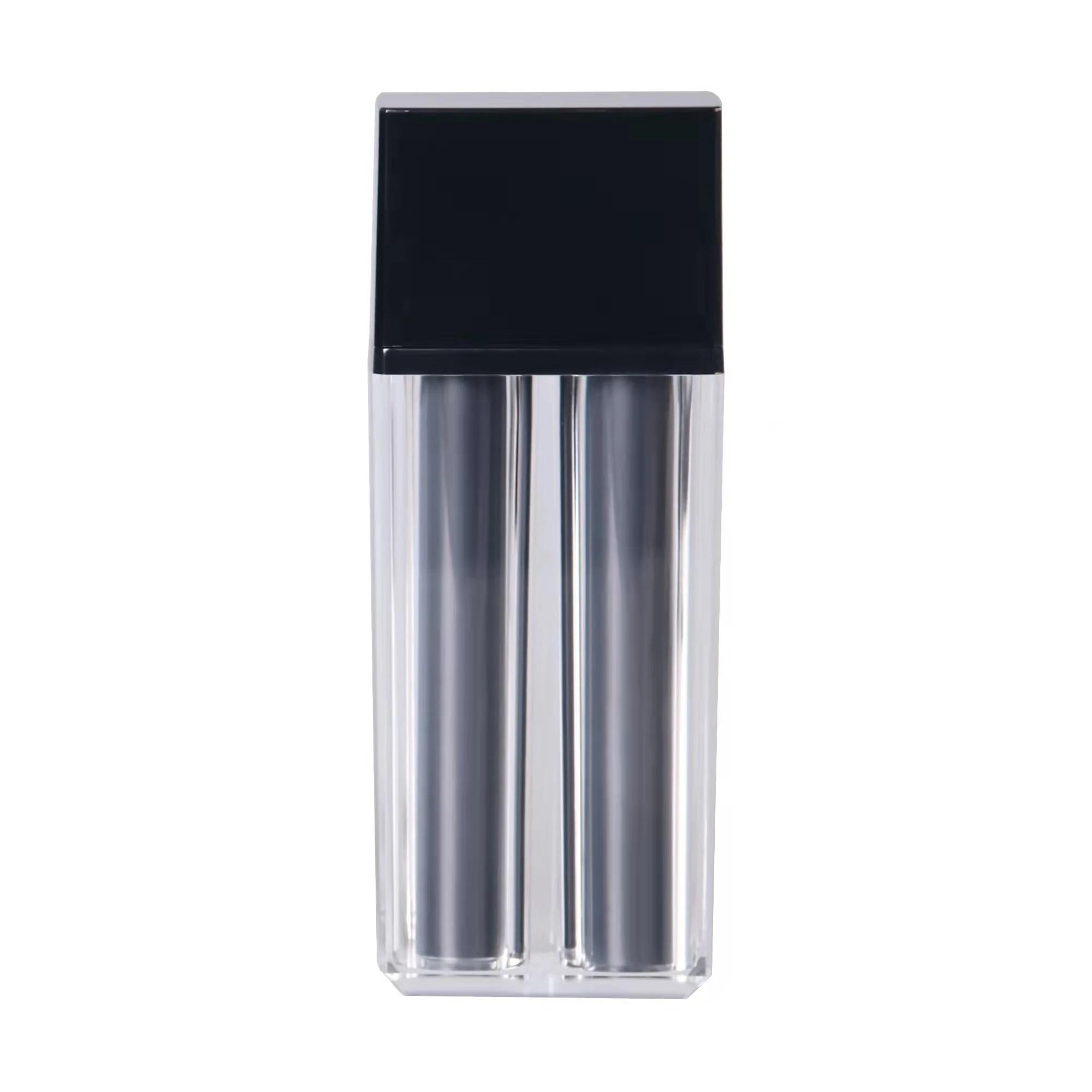 New style square dual chamber 30ml airless lotion pump bottle for Cosmetic Skincare Container