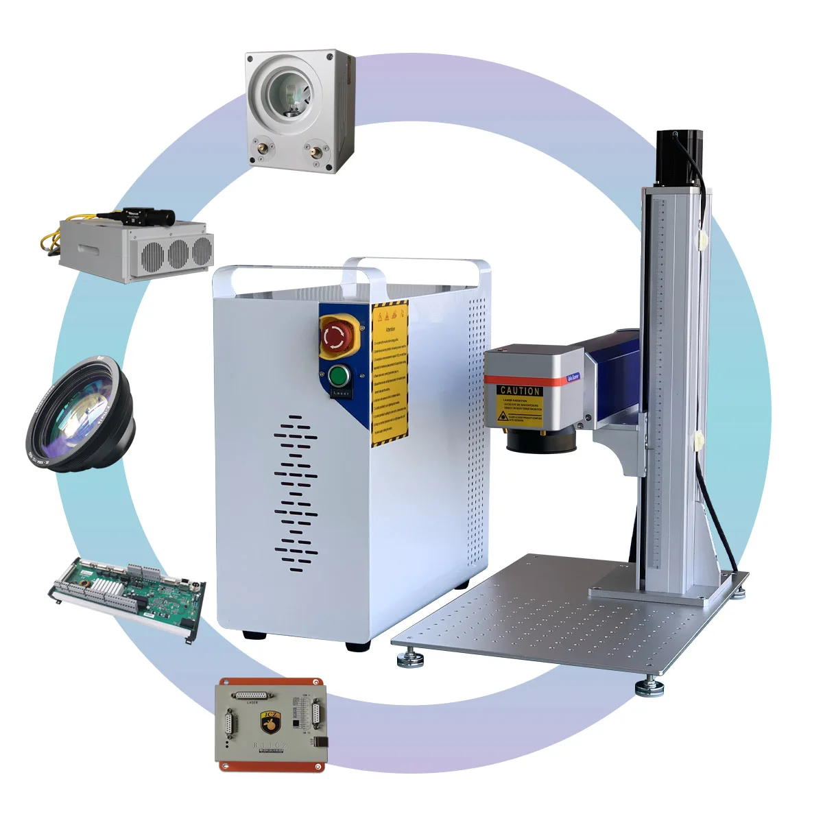 Metal relief deep carving Stainless steel color marking 2.5d jpt mopa 20w 30w 50w Fiber Laser marker machine