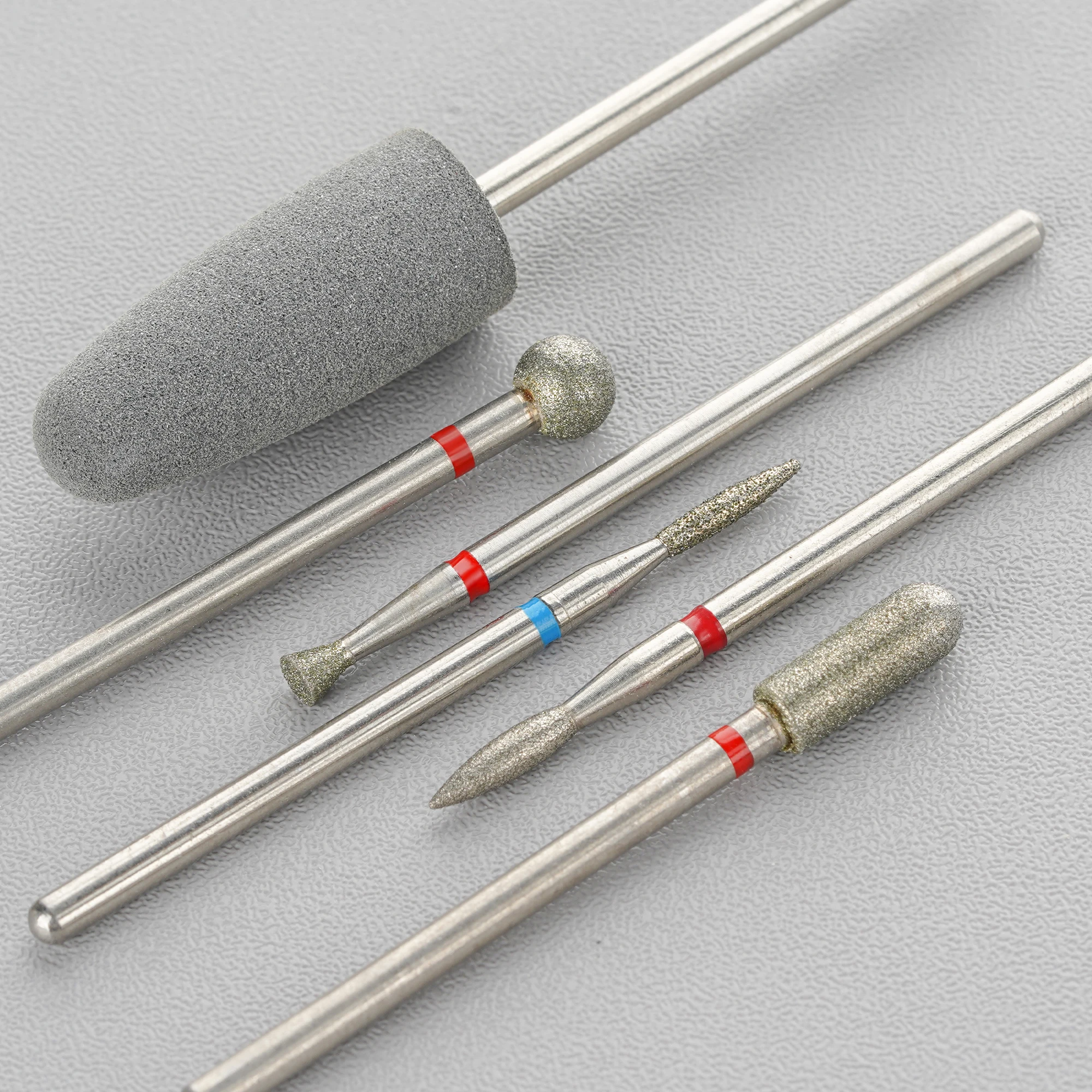 Customized LOGO 6 PCS Manicure Holder Electric Nail Drill Bit Set Kit Cleaner Milling Cutter Diamond Nail Drill Bit Set