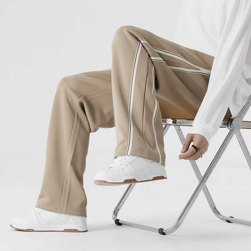 OEM custom side striped zippers fitness sport sweat running jogger track pants for man