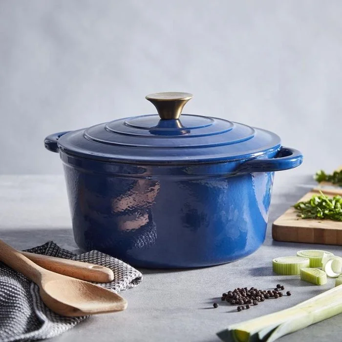 Induction Cooker Premium 6 pcs Enamel Cast Iron Cookware Sets Casserole With Grill Pan