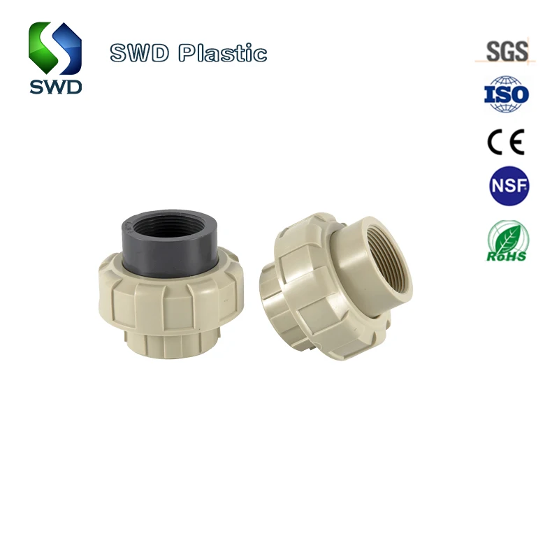 DIN/JIS/ANSI UPVC/CPVC SCH80 pipe fittings PPH end cap industry use PPH PP corrosion-resistant plastic water pipe fittings