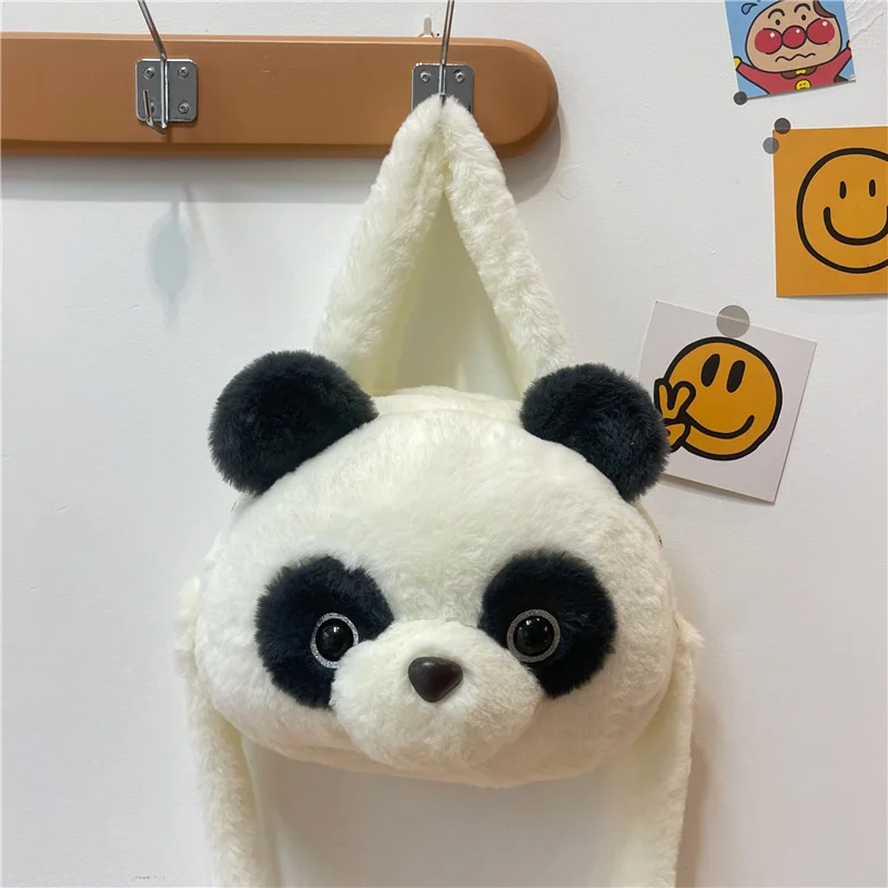 Kids School Bags Cute Panda Stuffed Animals Toys Shoulder Bag soft toys for Girl gift Panda Plush Bag With Handle